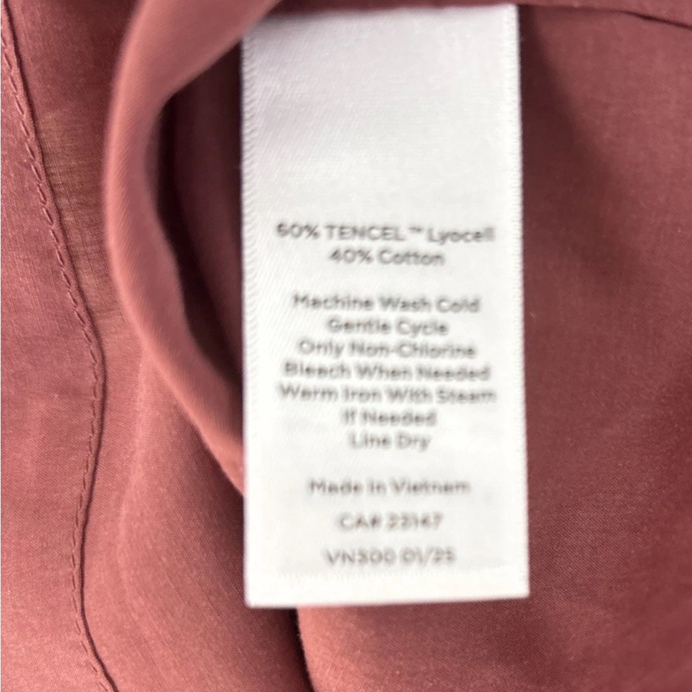 Haven Well Within Cotton Voile Blend Gathered Scoop Neck Top Small Deep Garnet - Picture 4 of 8
